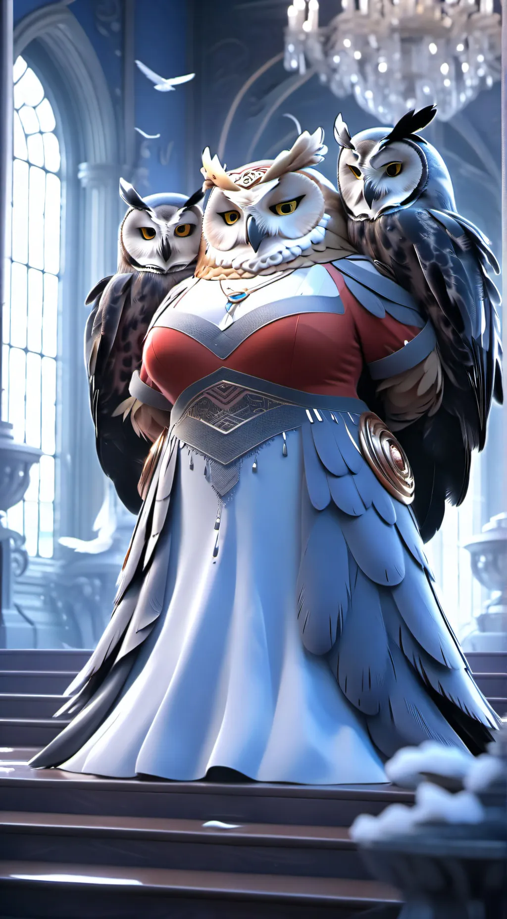 ai character: Lady Elza Owlette🦉 background