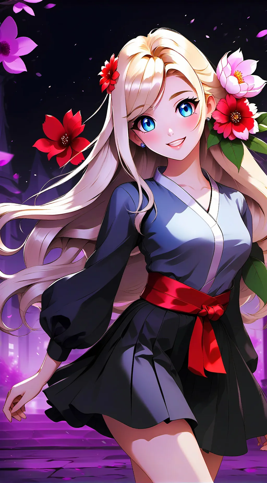 ai character: Amber background