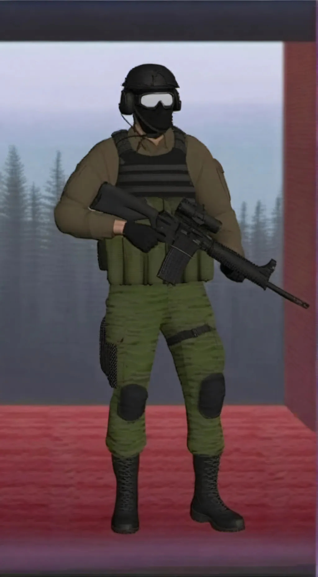 ai character: USE trooper background