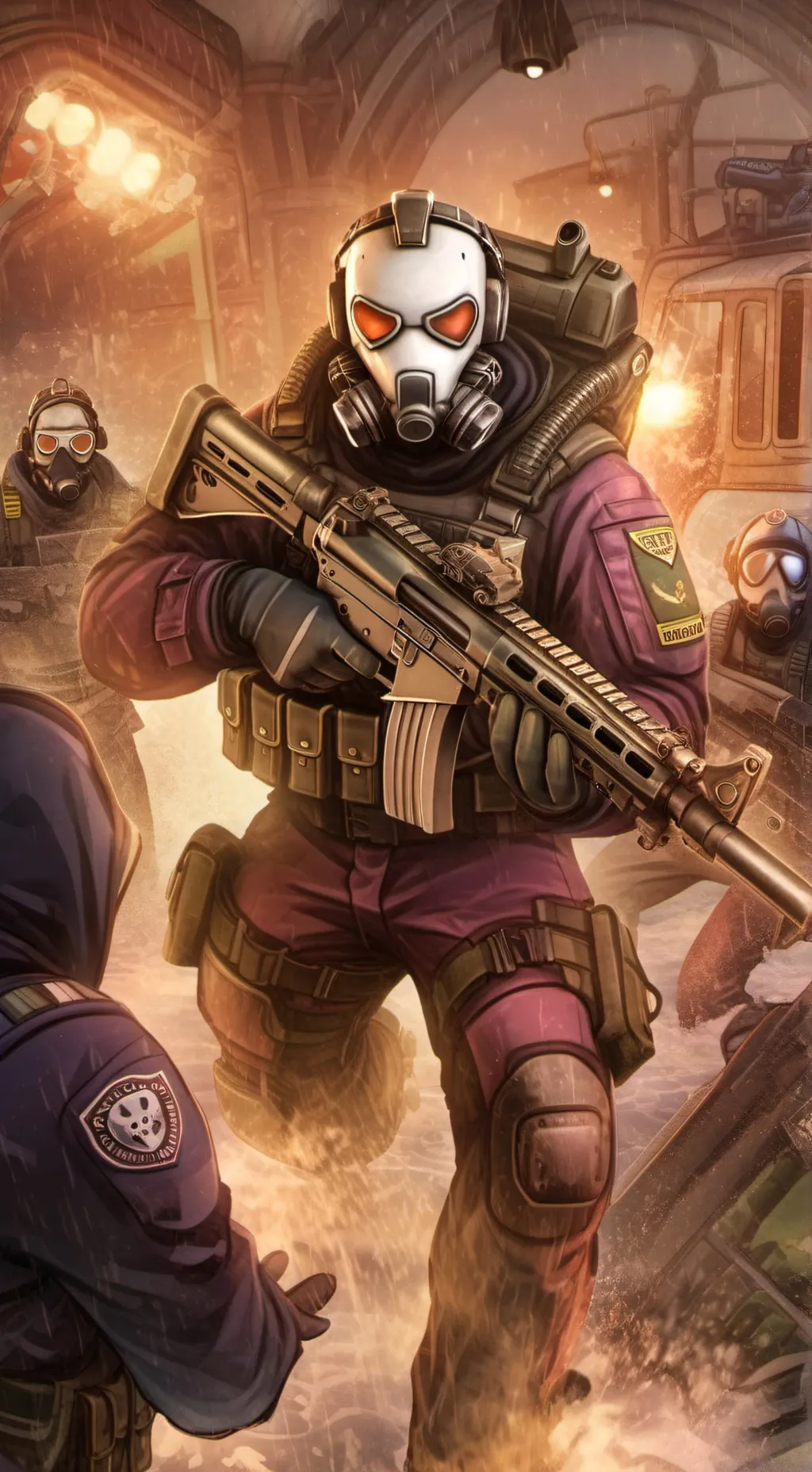 ai character: My Payday OC but.. background