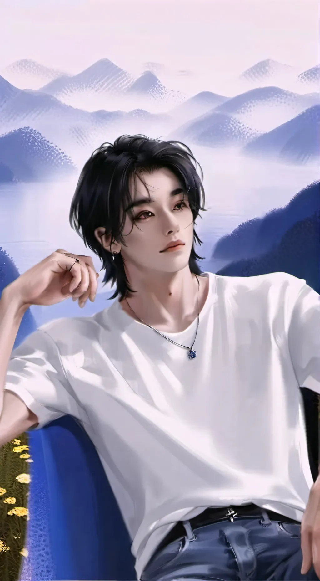 ai character: 🍙 HYUNJINNN 🍙 background