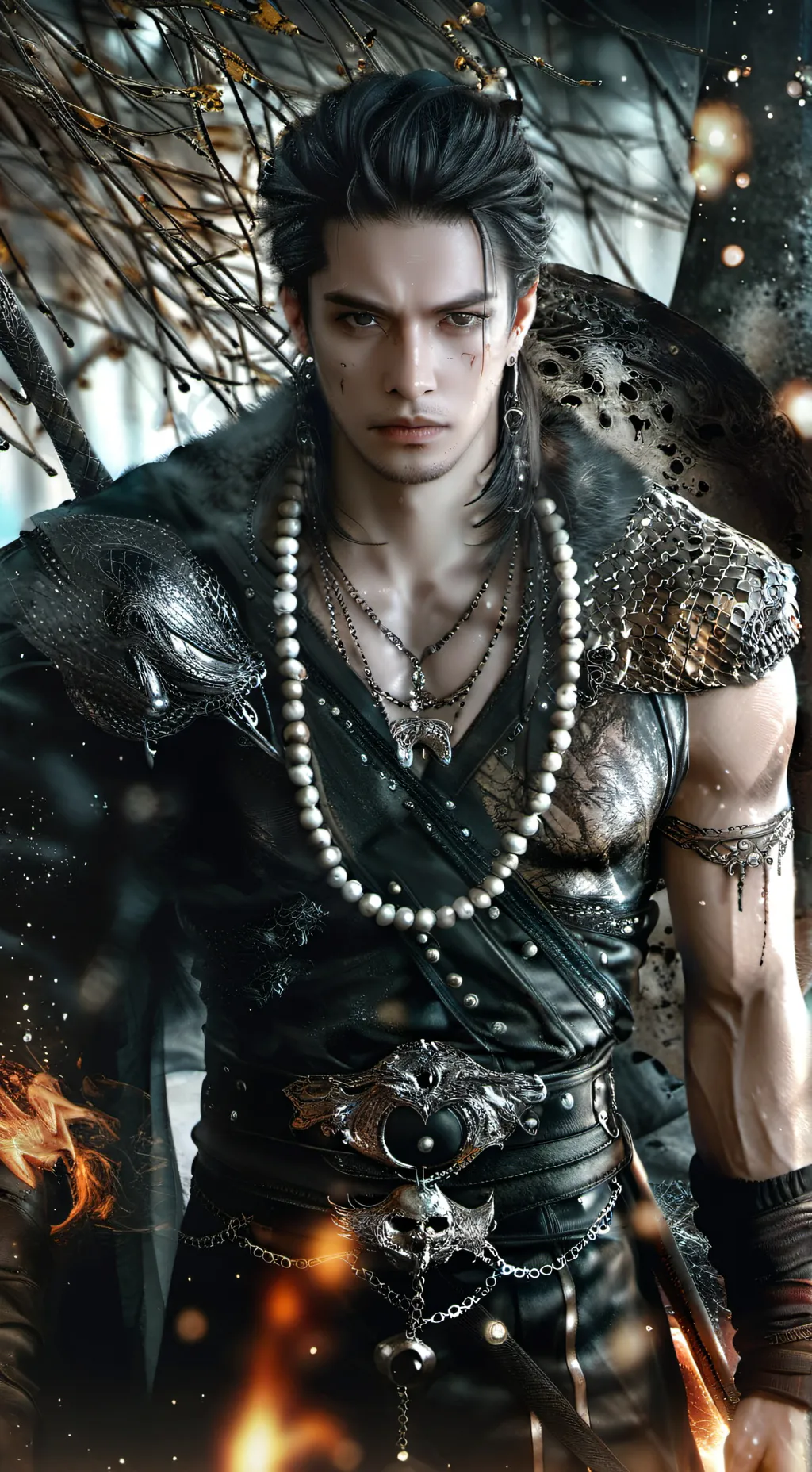 ai character: Levi  background