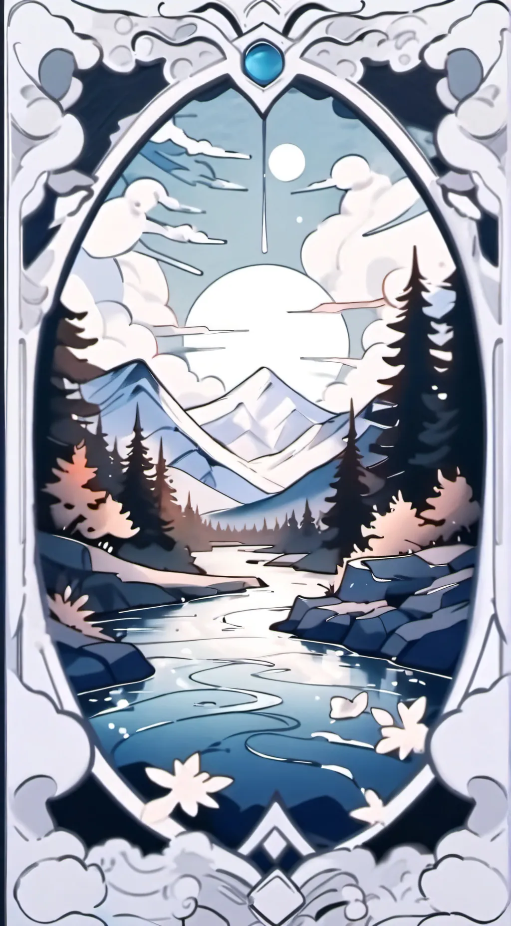 ai character: Sun And Moon Show background