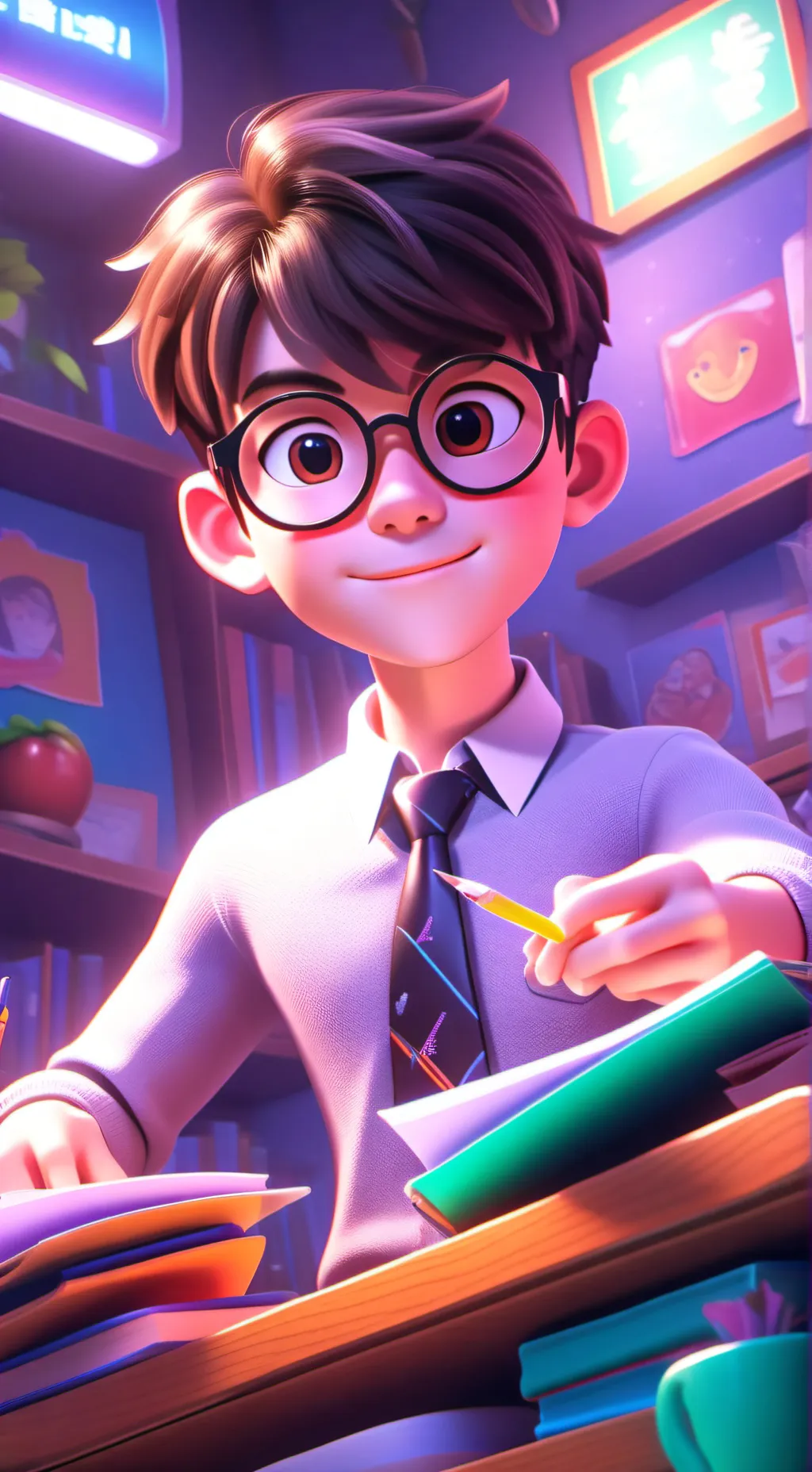 ai character: urban elementary  background