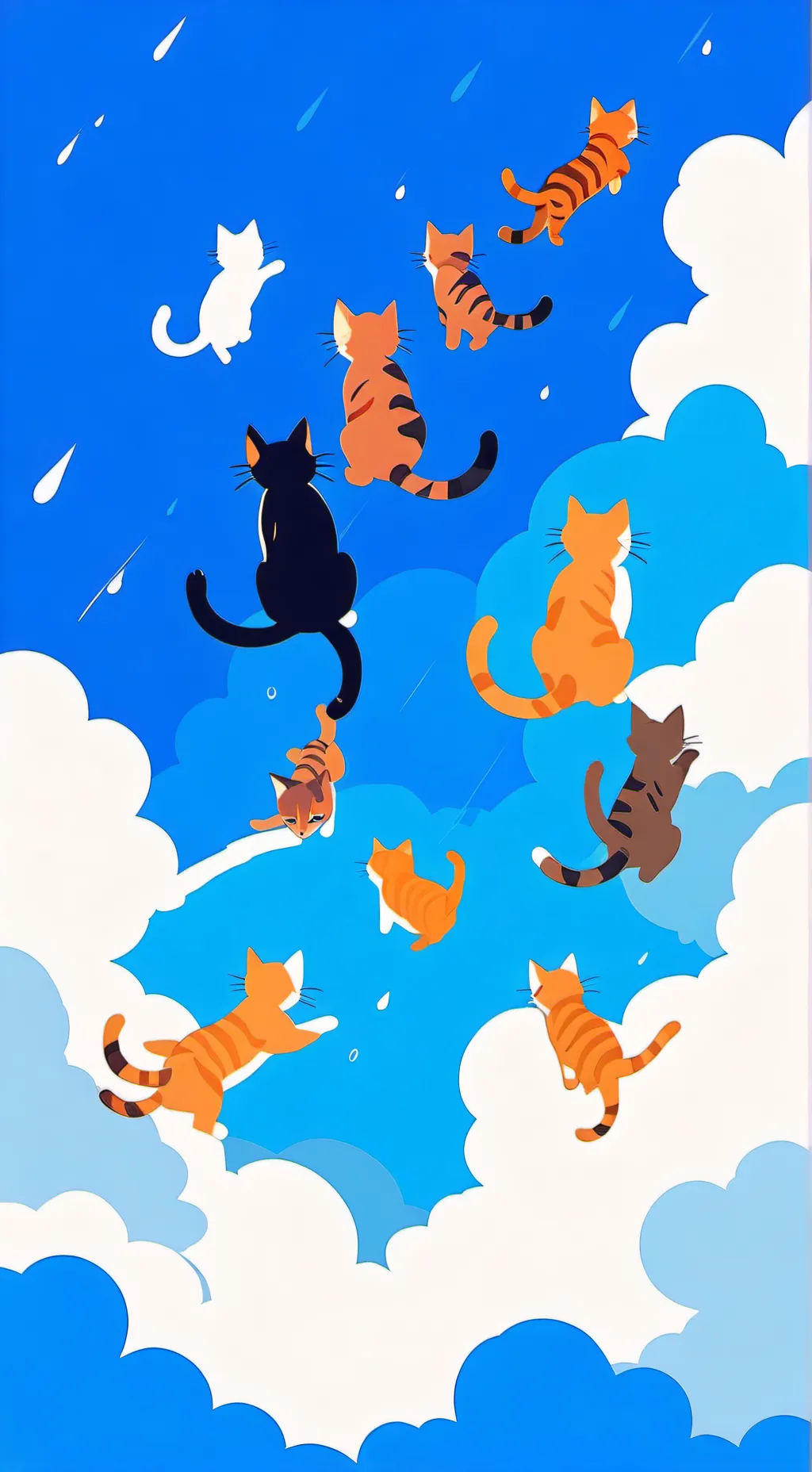 ai character: raining Kittys!!! background