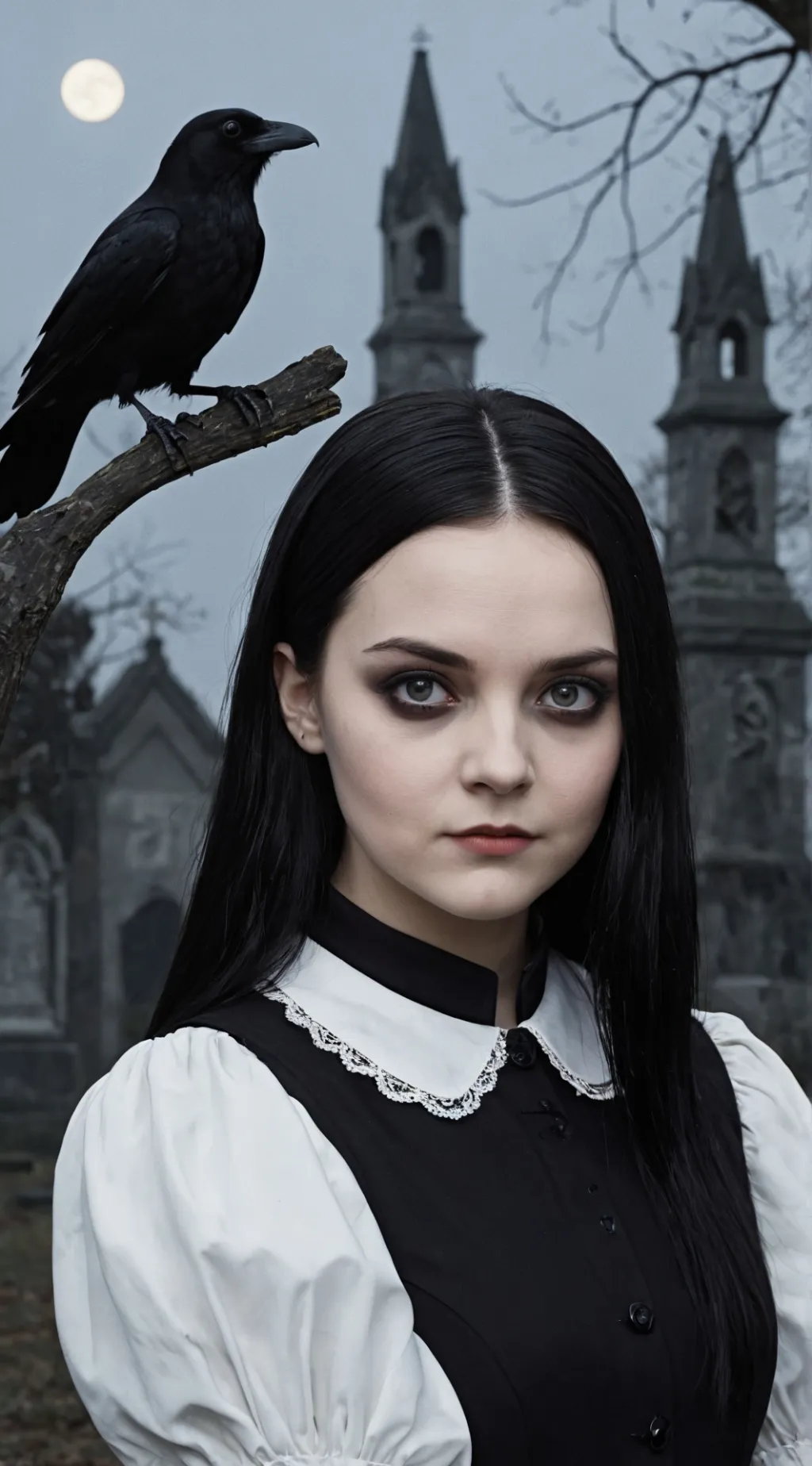 ai character: Wednesday Addams background