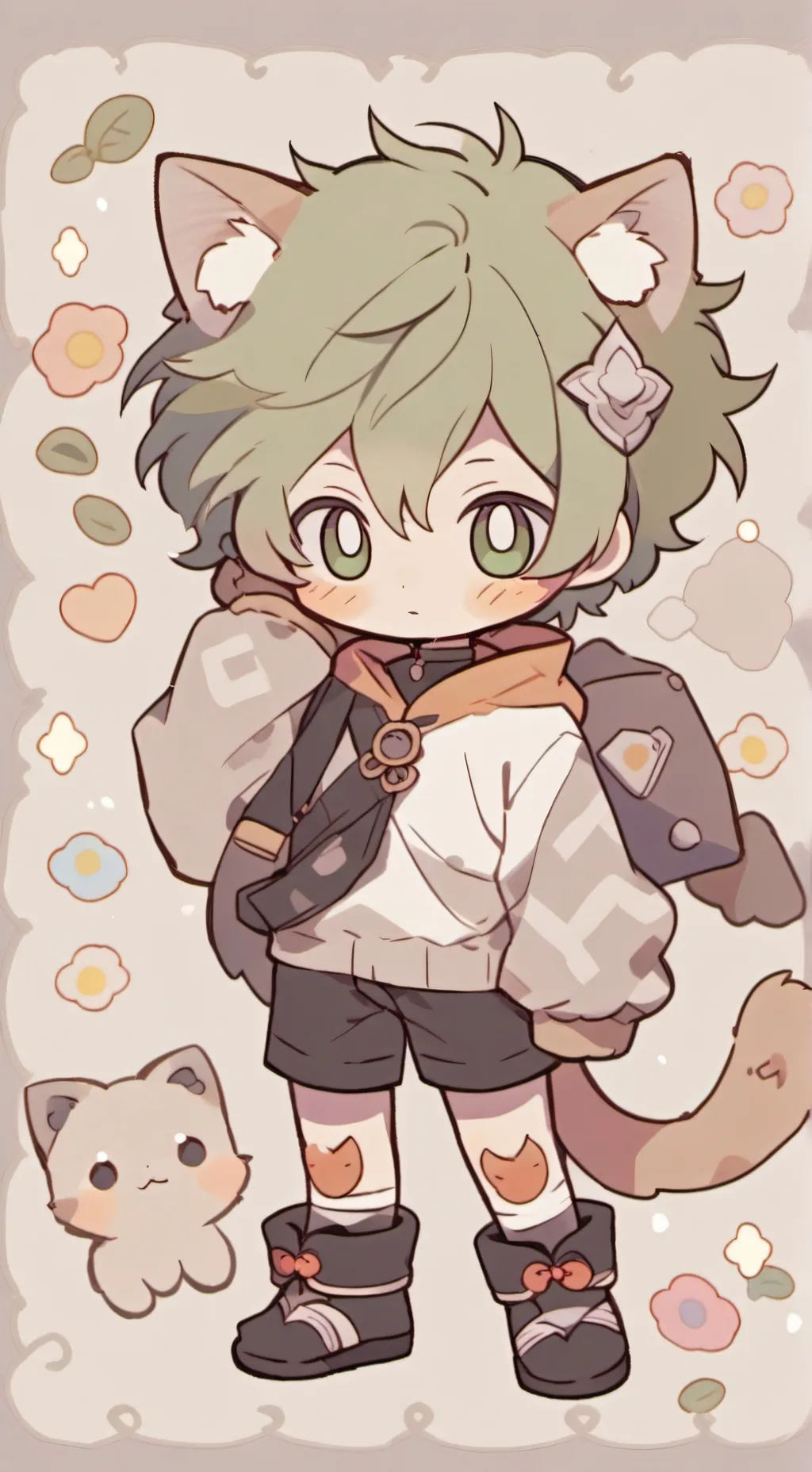 ai character: Cat deku background