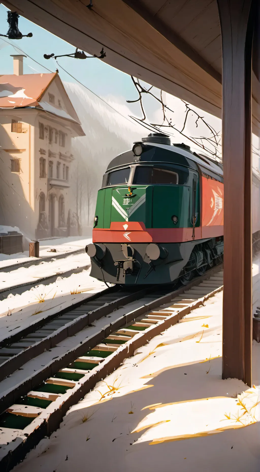 ai character: MÁV train background