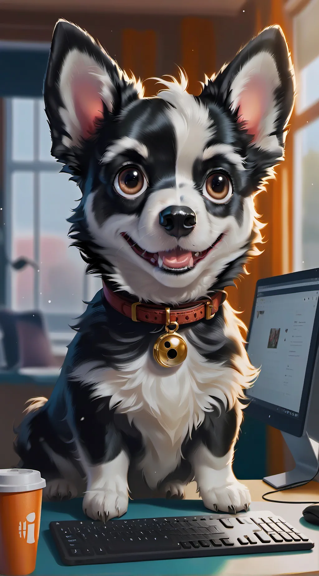 ai character: Click background