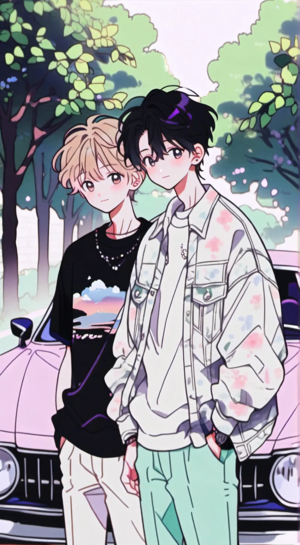 ai character: 2 husband~1 child background