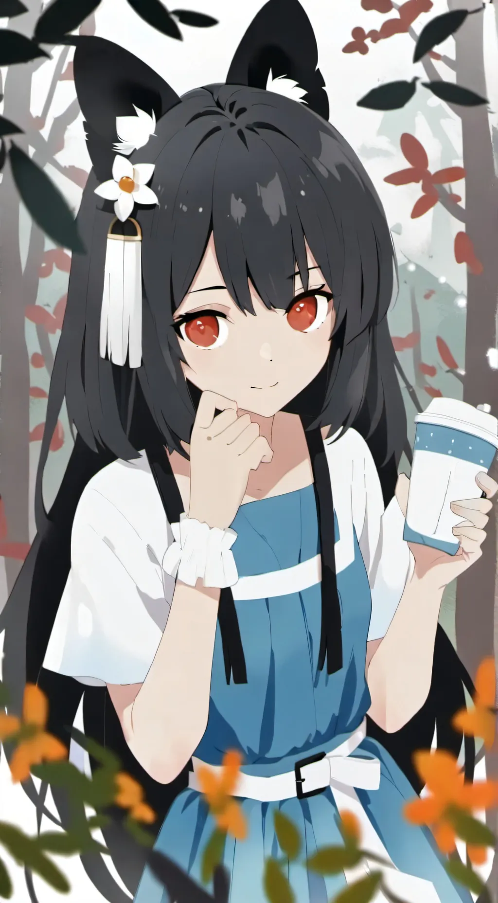 ai character: catgirl background