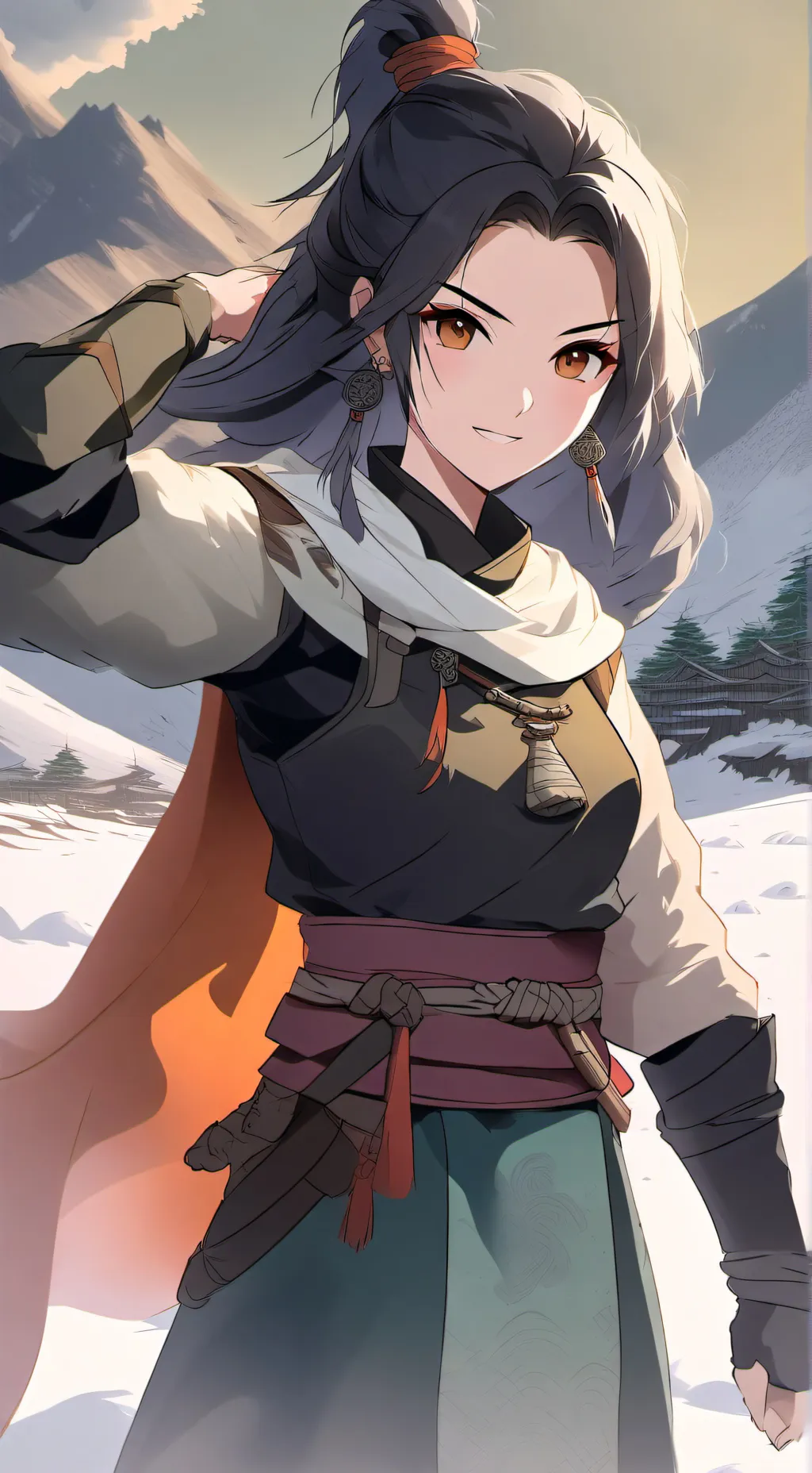 ai character: Жарган background