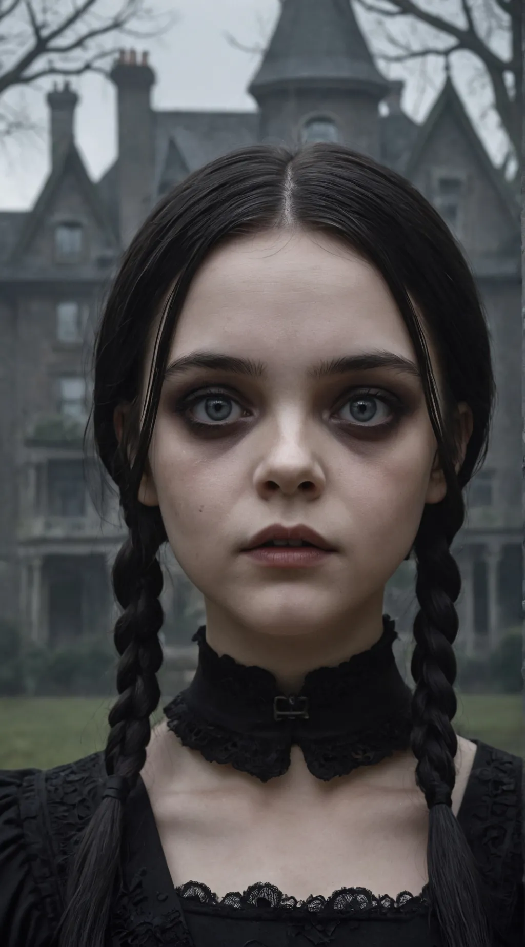 ai character: Wednesday Addams background