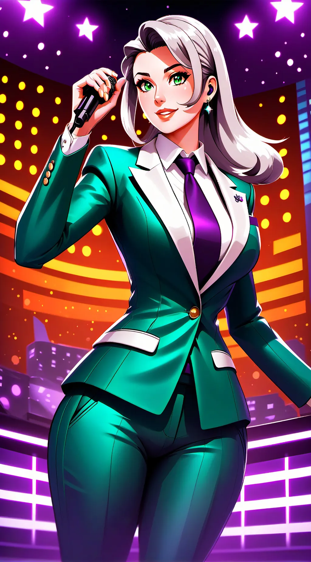 ai character: VANESSAS GAMESHOW! background