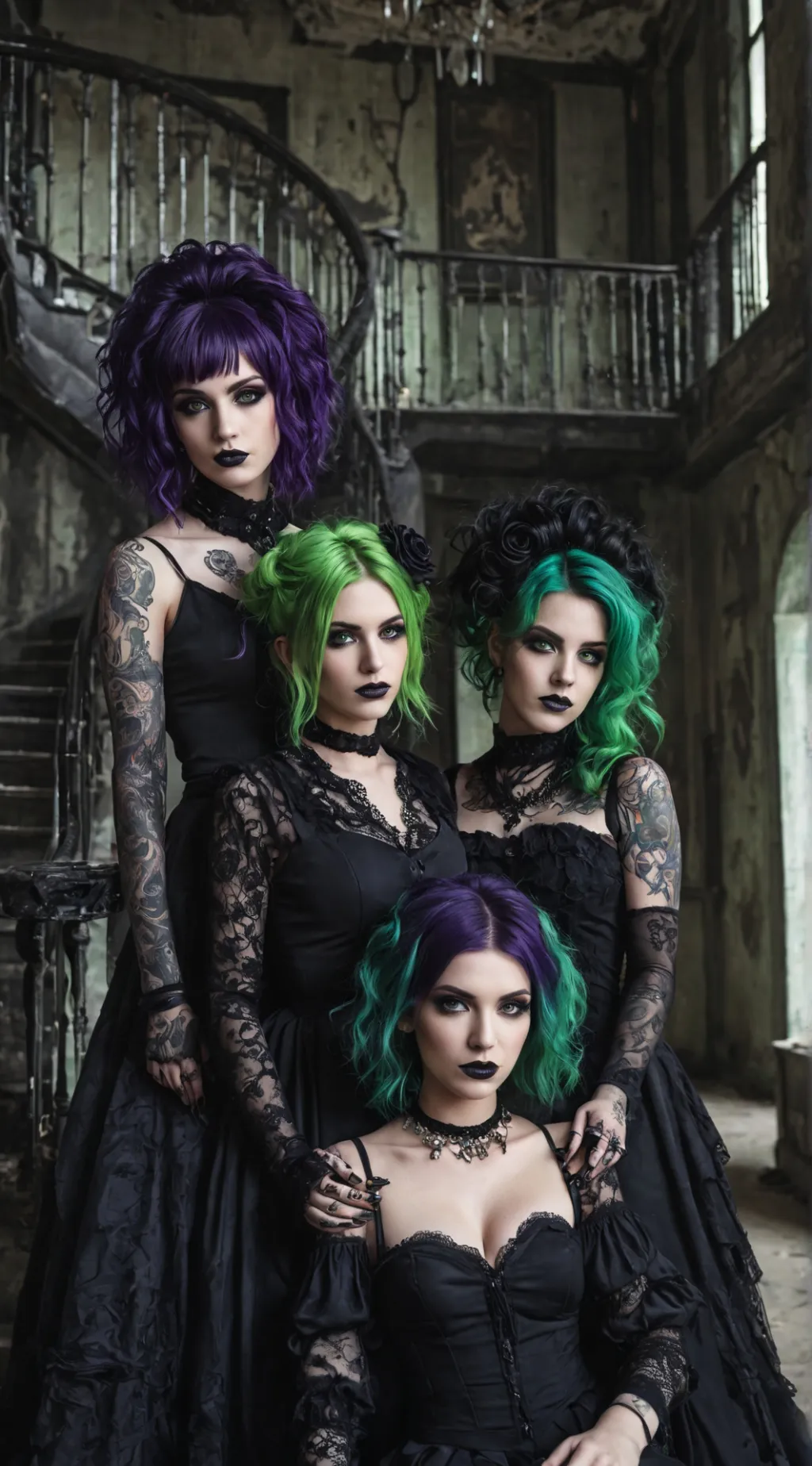 ai character:  Veilborn Sisters background