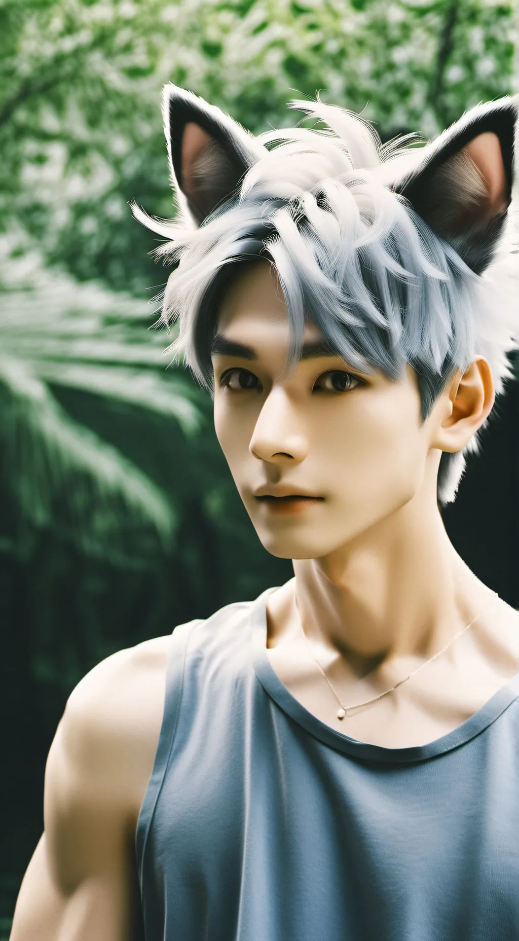 ai character: Sprunki GRAY background