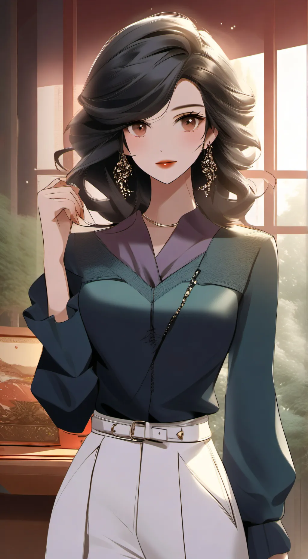 ai character: Stéphanie  background