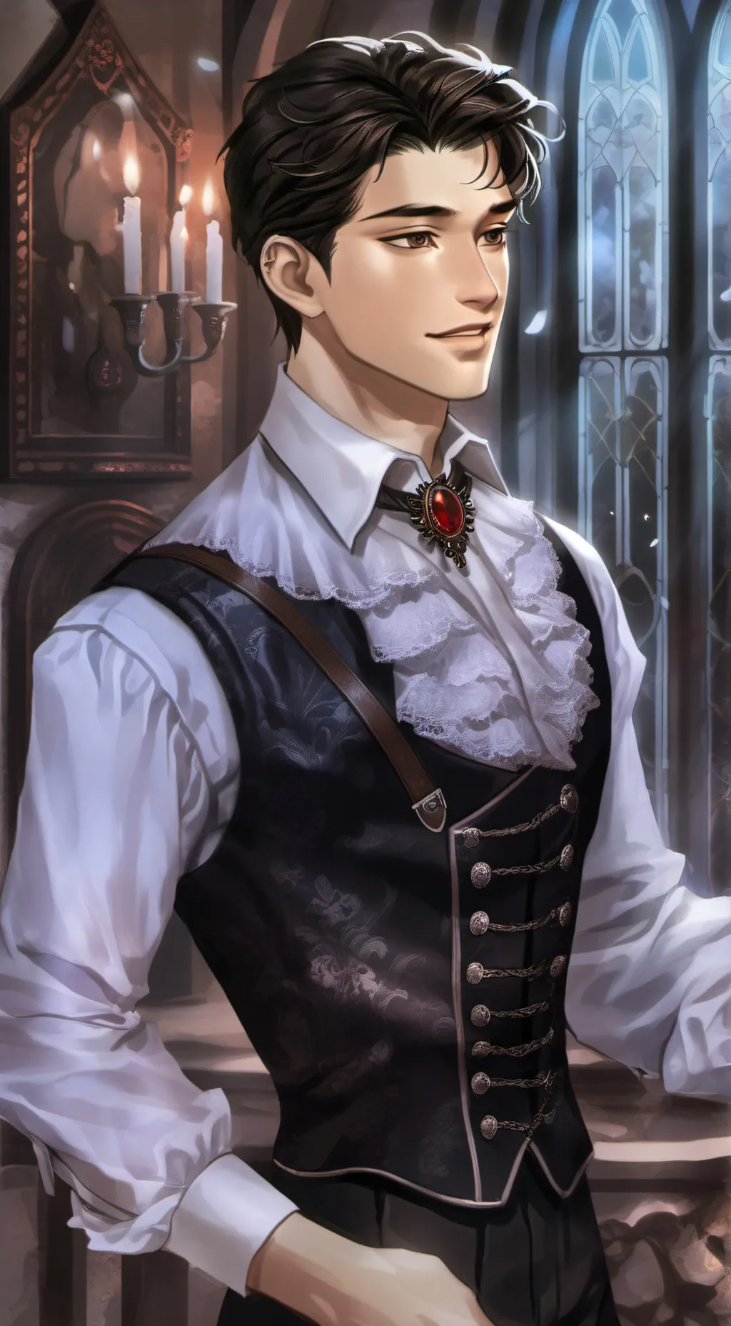 ai character: Dominic James  background