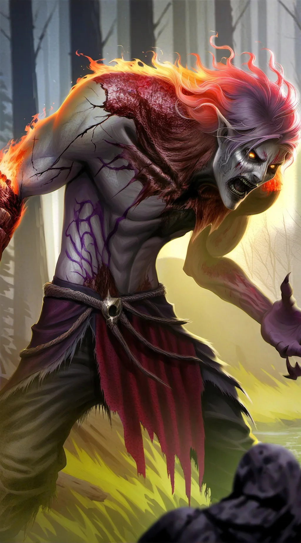 ai character: demon  background