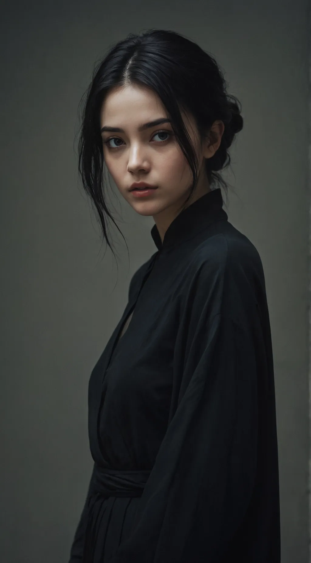 ai character: Press Black background