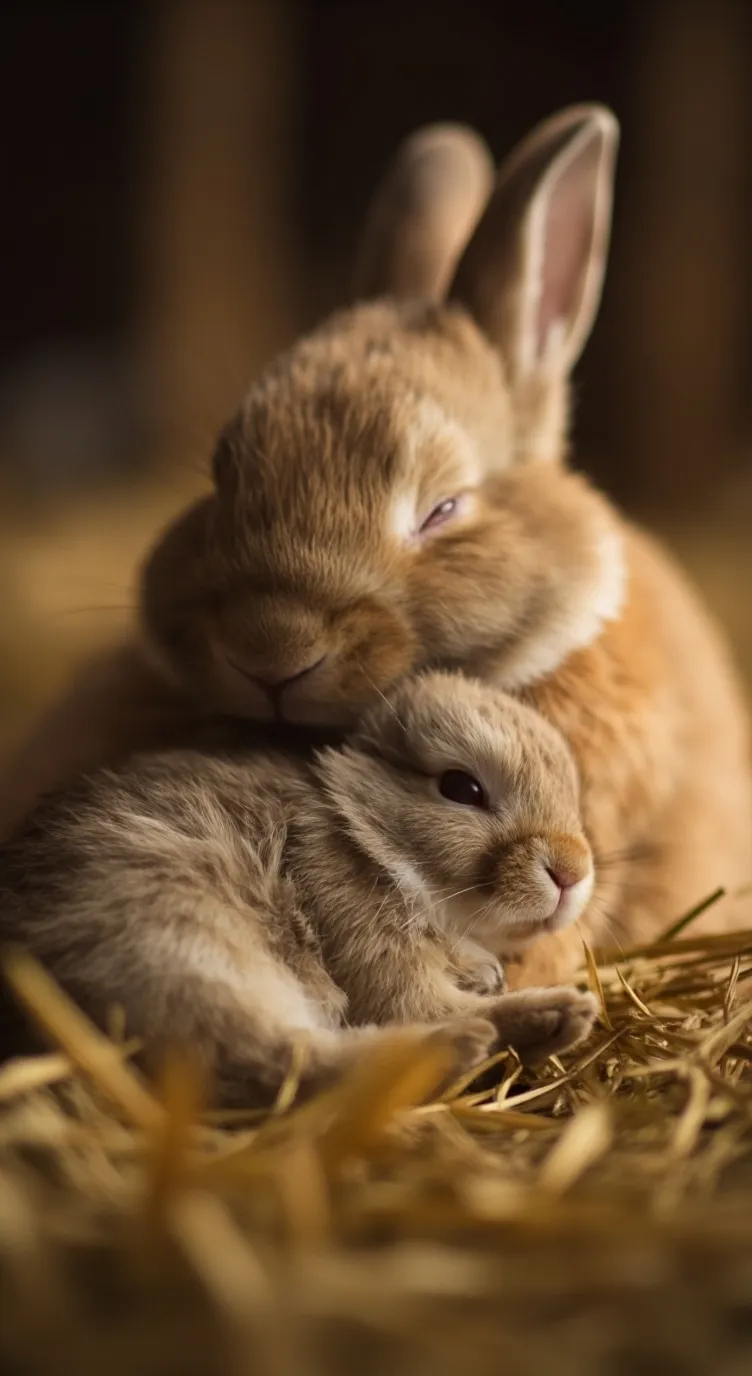 ai character: bunnies sleep background