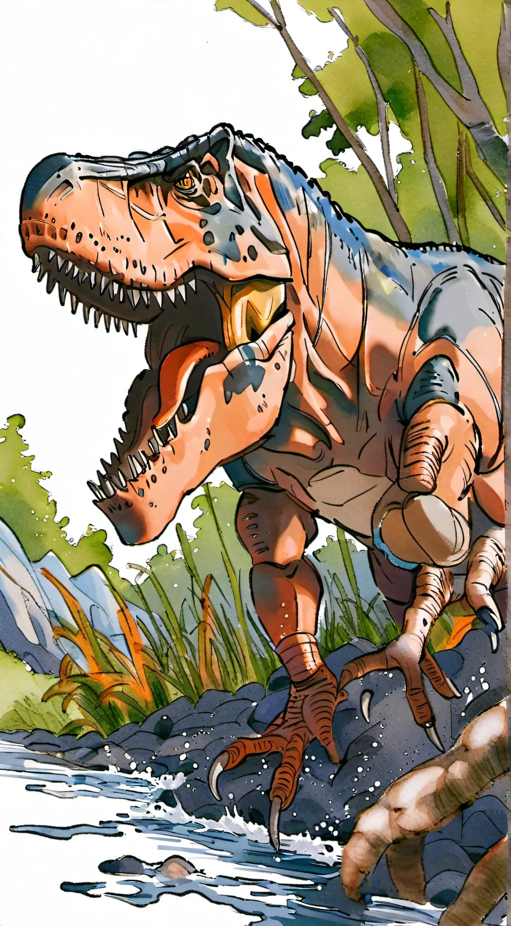 ai character: tyrannosaurus rex background
