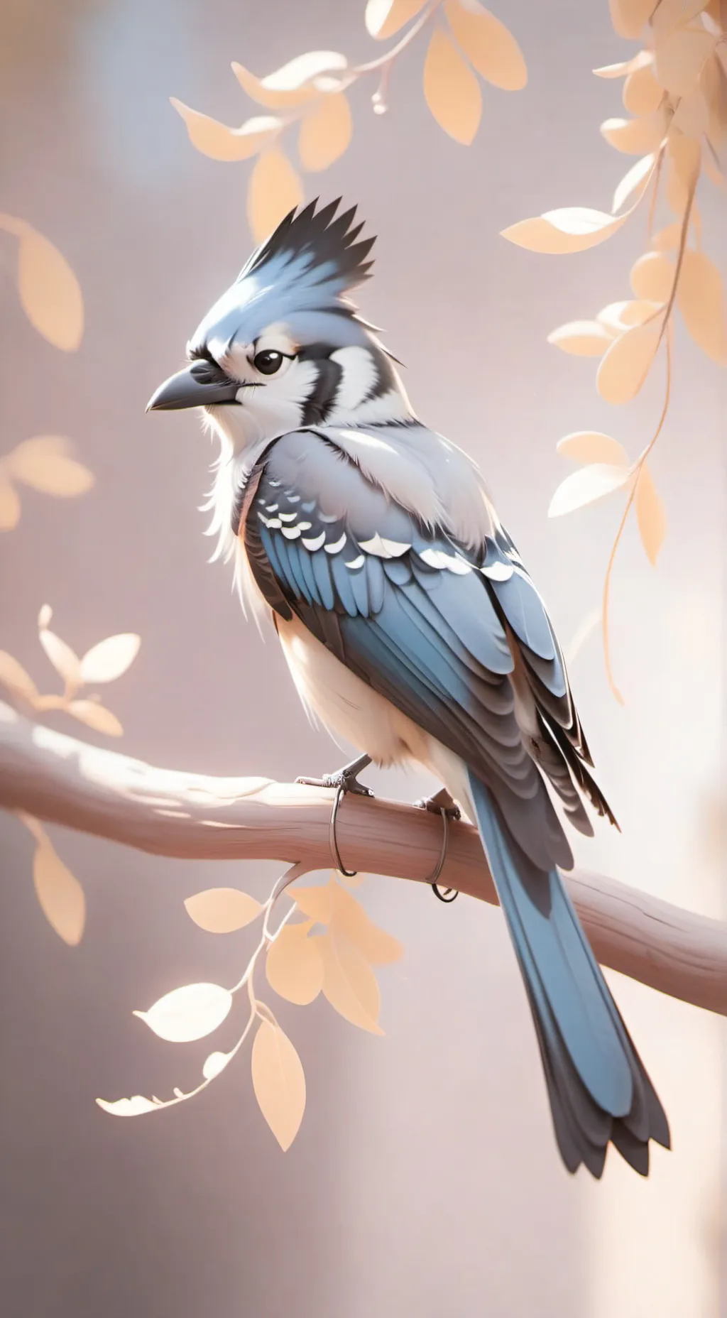 ai character: Blue jay background