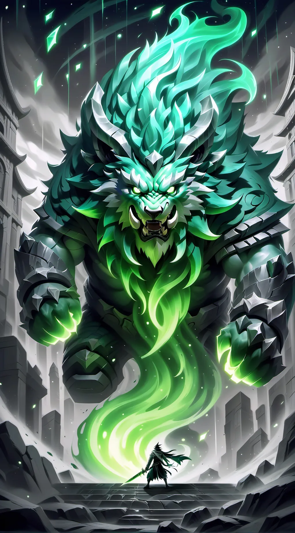 ai character: Grialth, El Dragó background