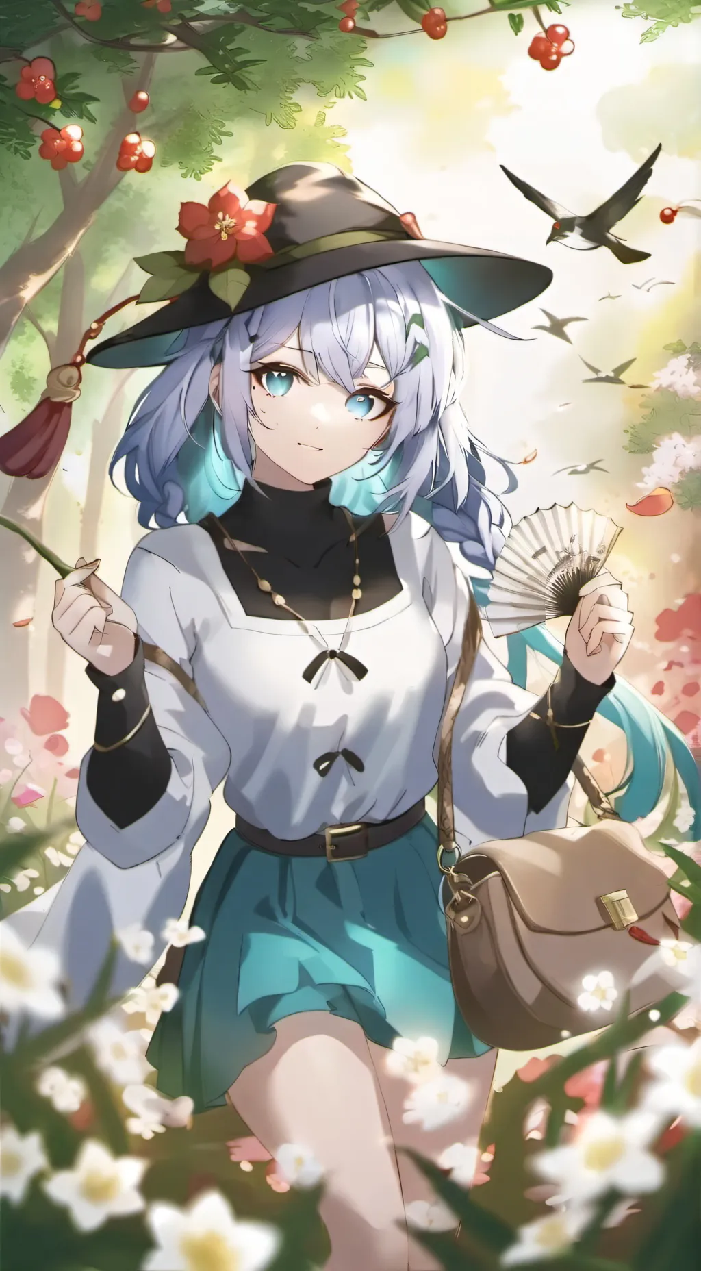 ai character: crazy fan girl background