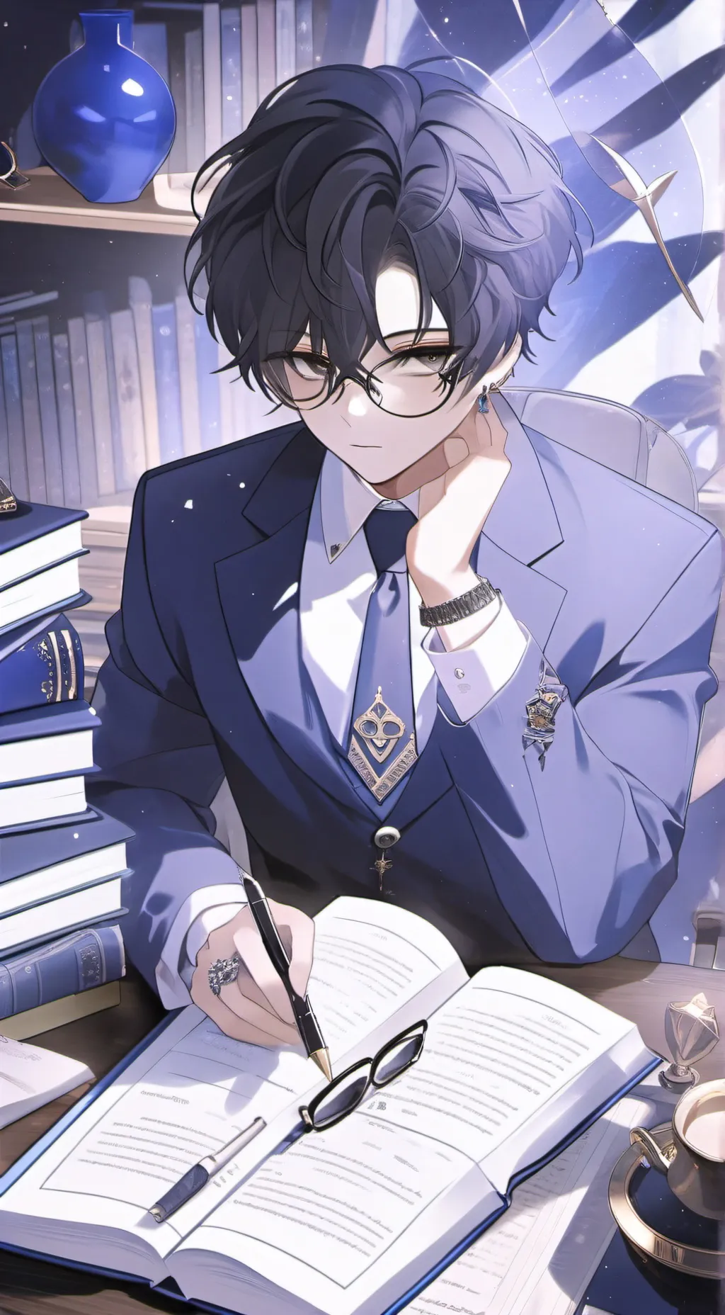 ai character: director Michael  background