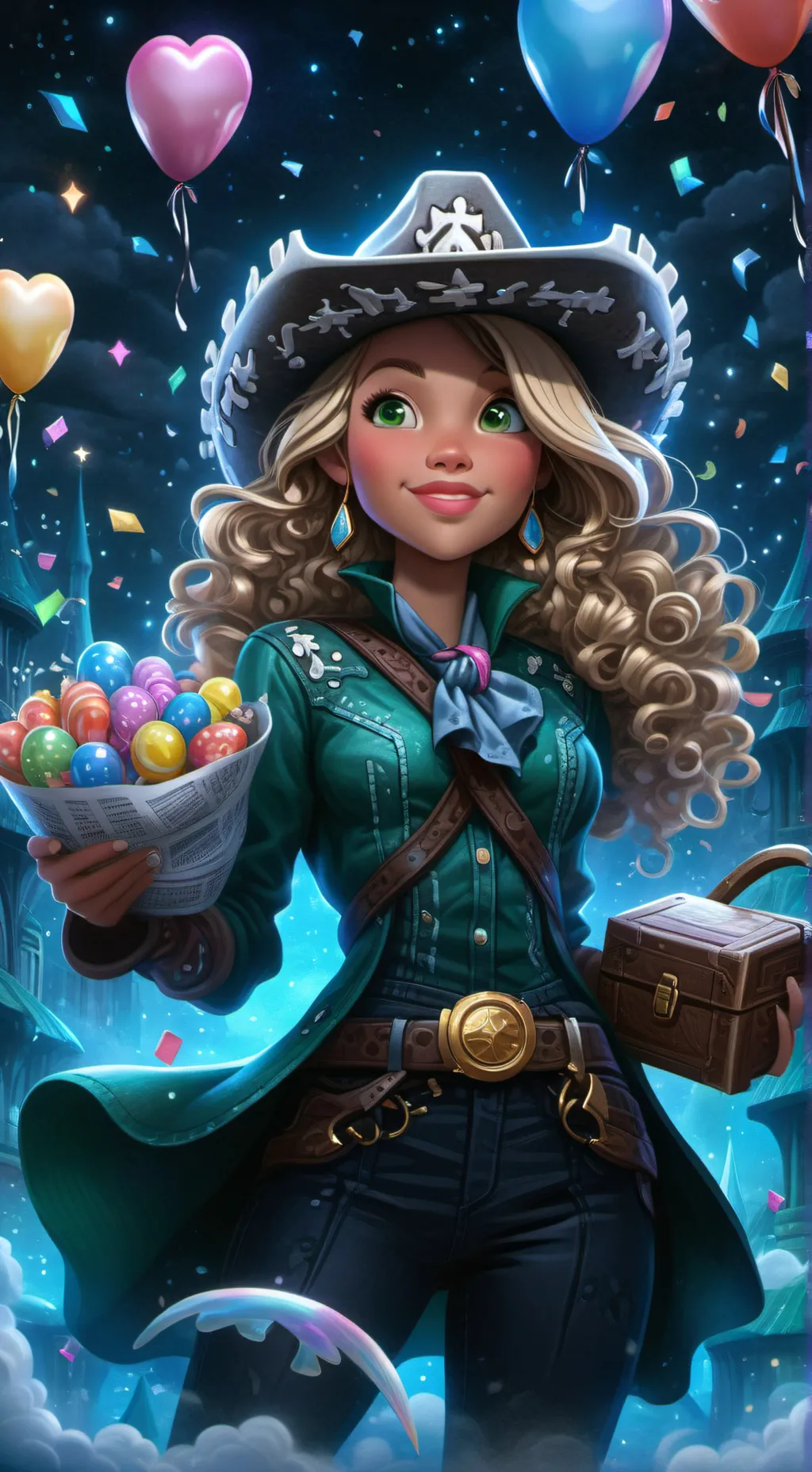 ai character: Luna background