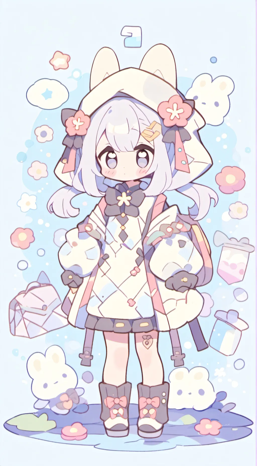 ai character: kawil cafe girls  background