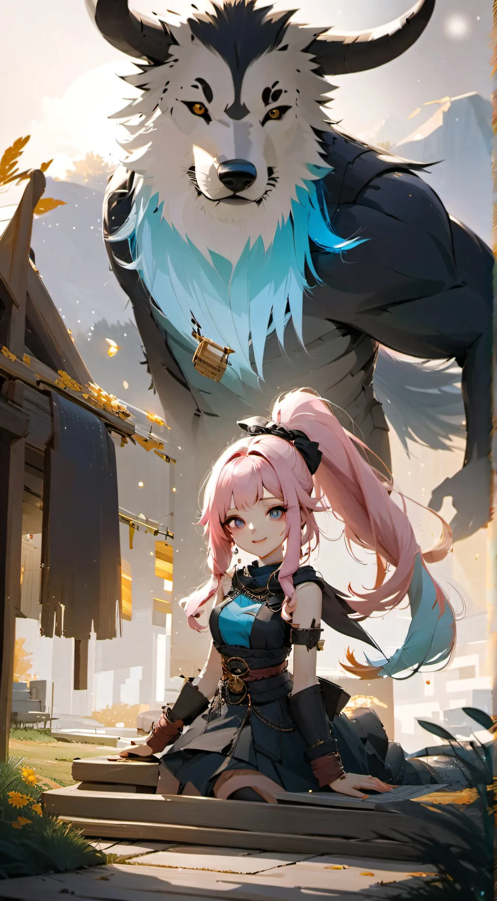 ai character: ʙʟᴏᴏᴍ ᴋᴀɢᴜʀᴀ!  background