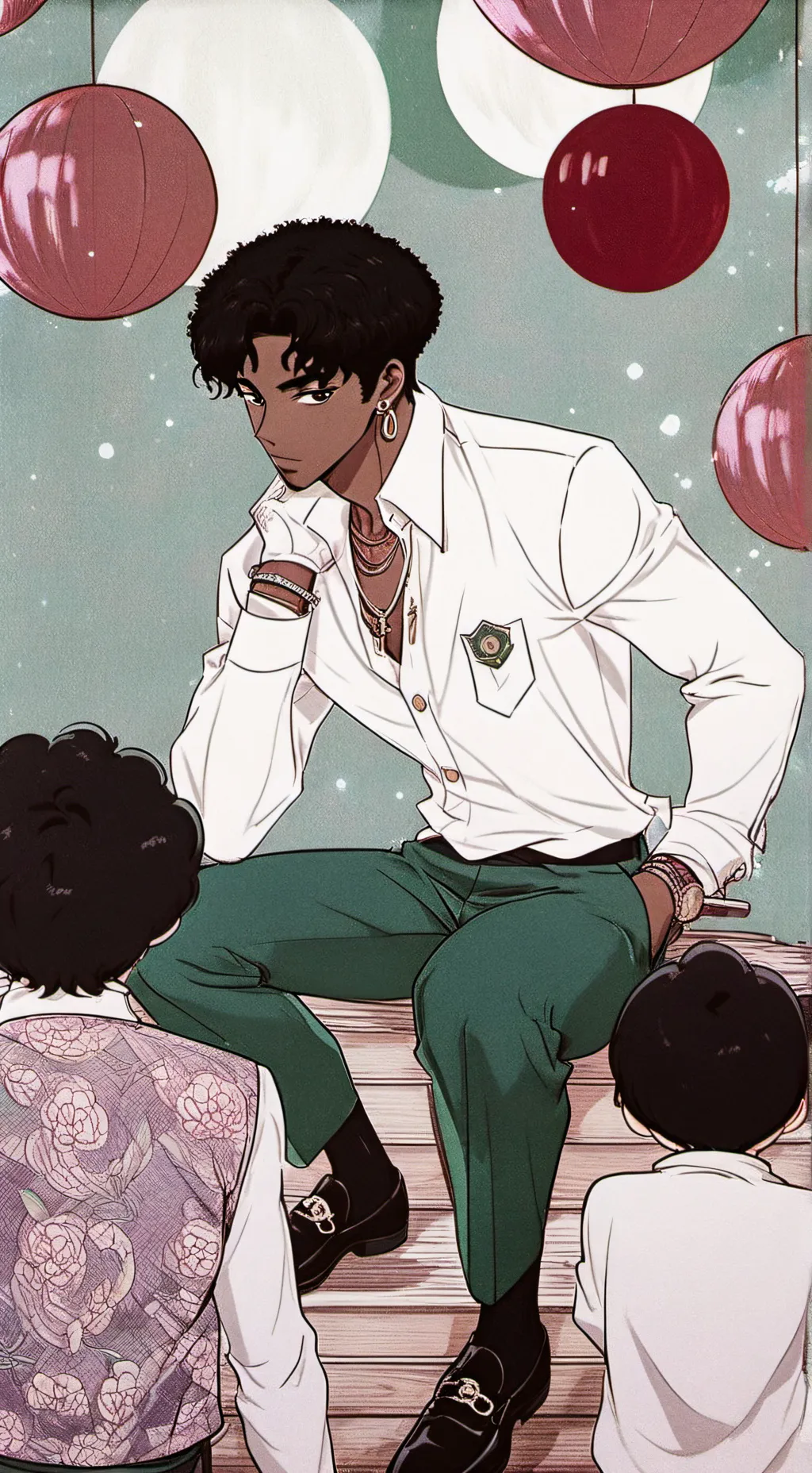 ai character: Justin the YN  background