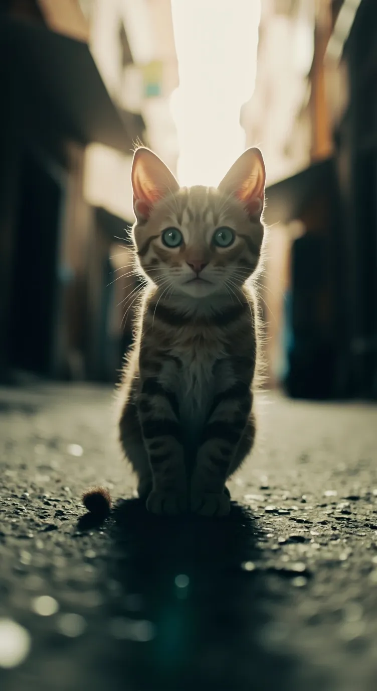 ai character: Homeless kitty background