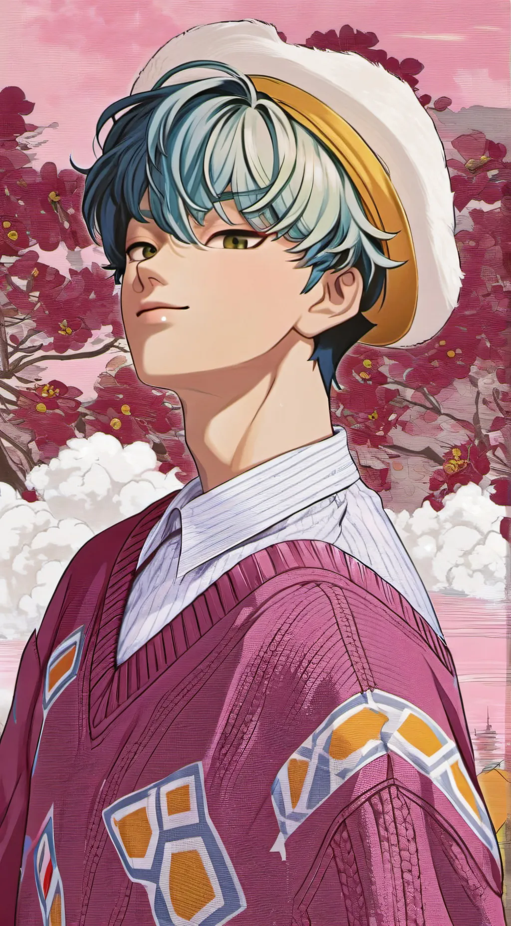 ai character: KPDH walks in on u background