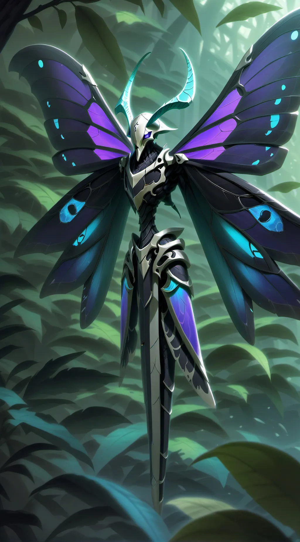 ai character: The Skull Moth background