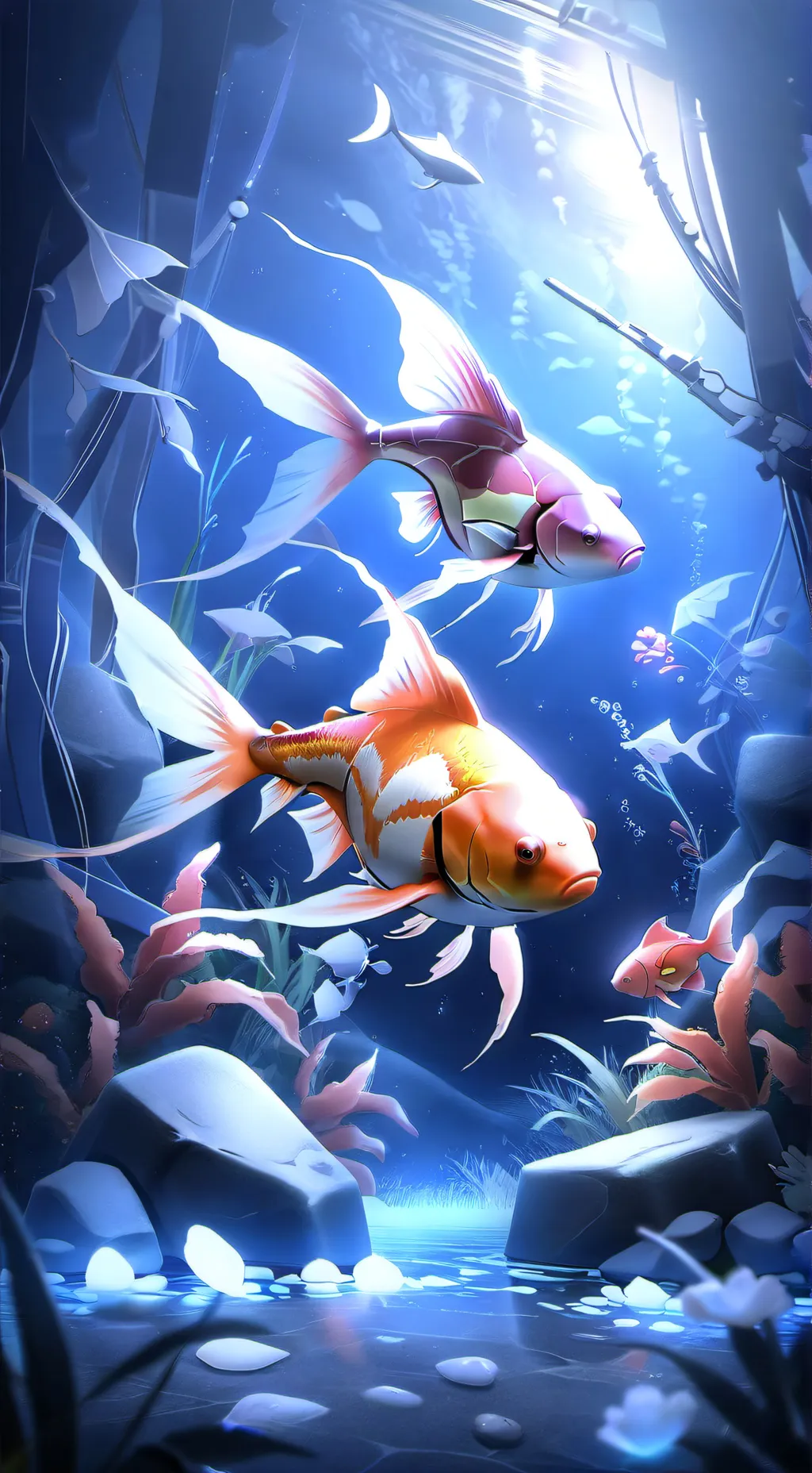 ai character: goldfish background