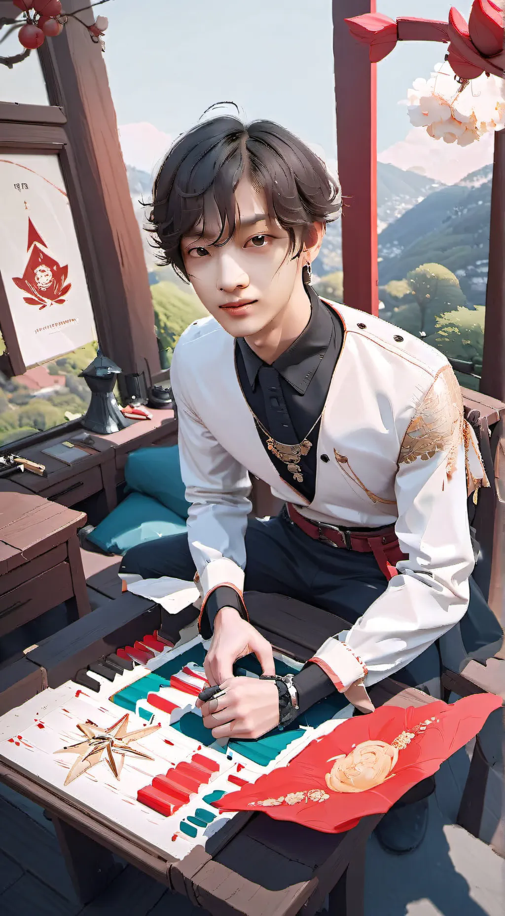 ai character: Bangchan  background