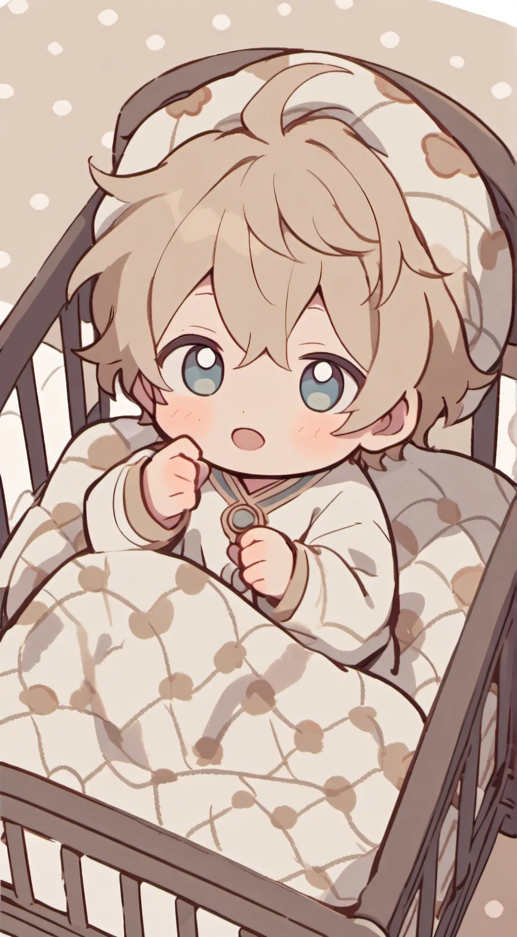 ai character: Blanket Baby background