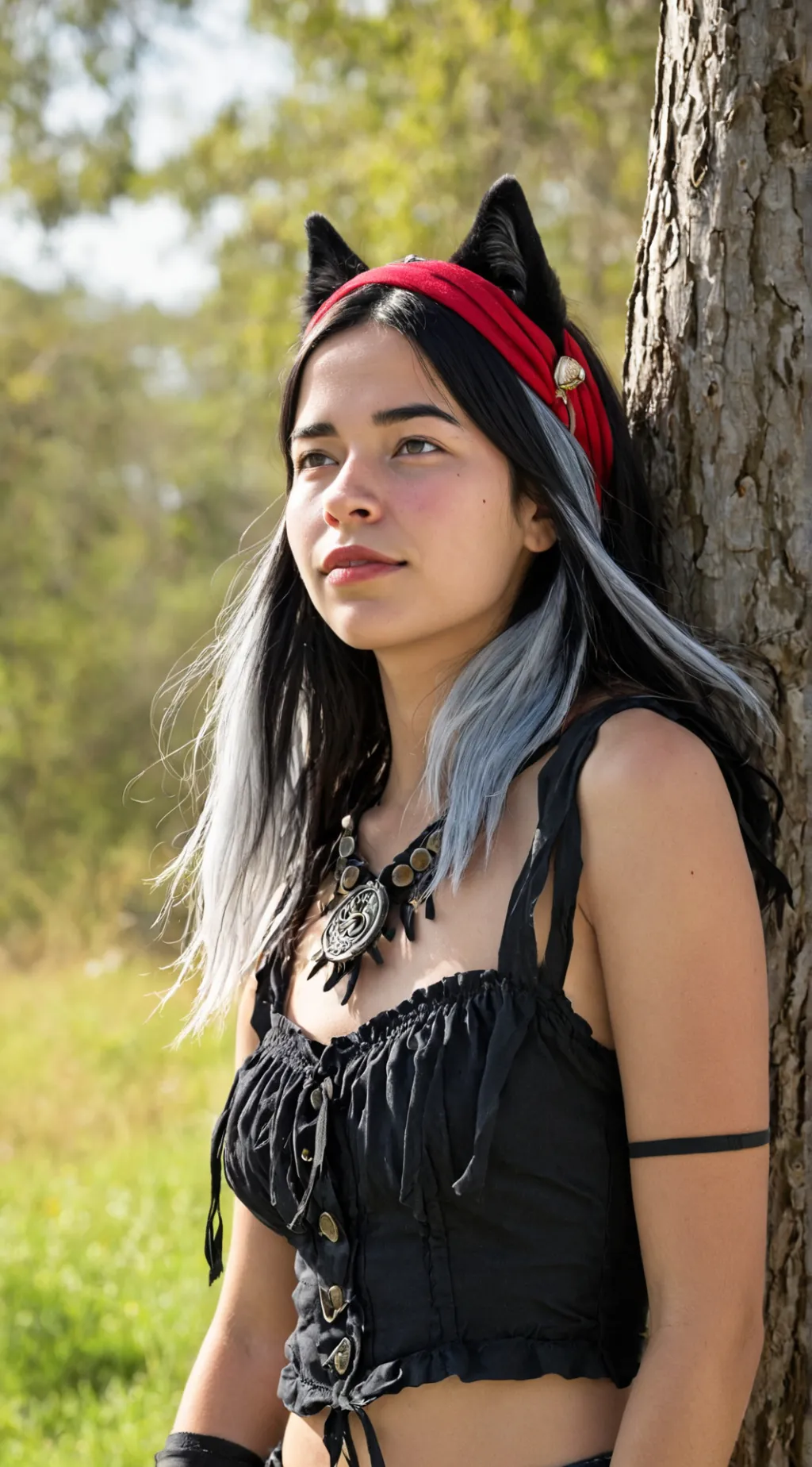 ai character: Ketlin mulher lobo background