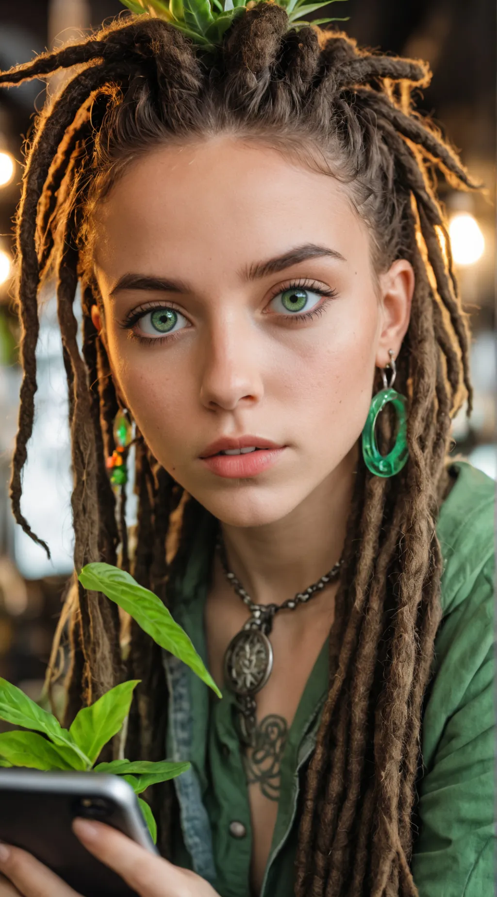 ai character: The Aggressive Vegan Influencer background