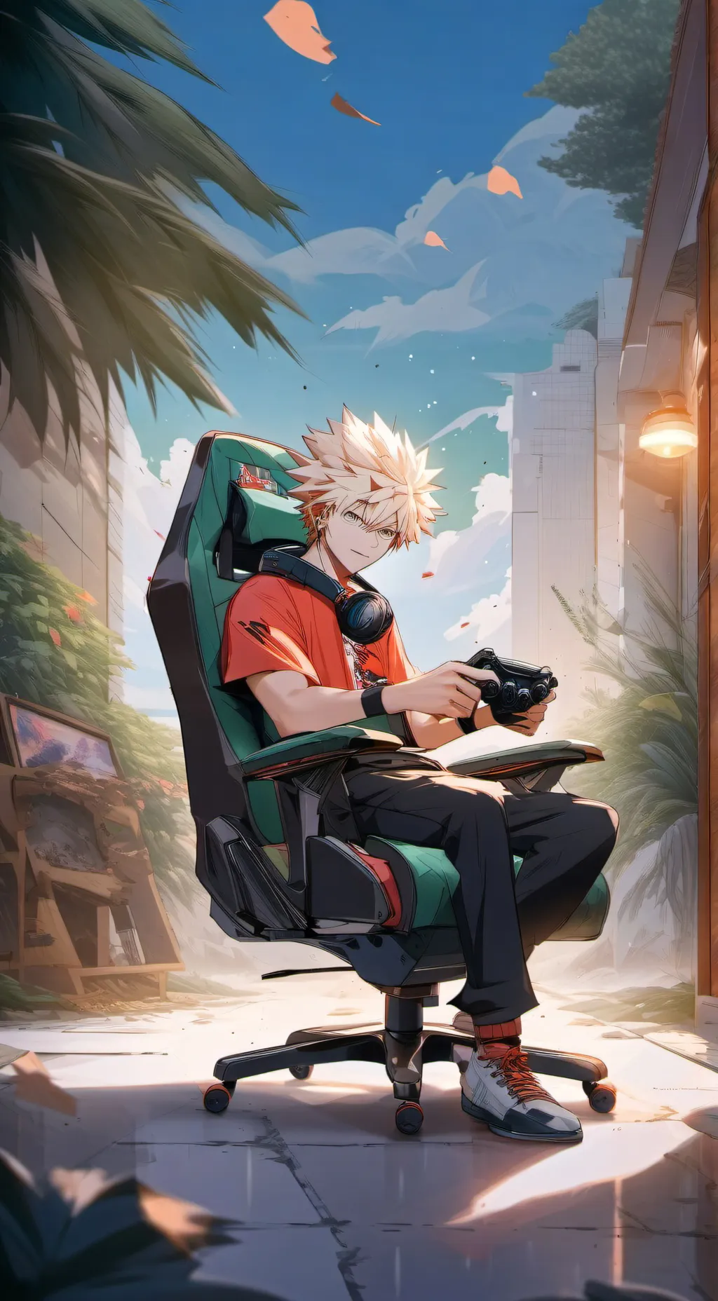 ai character: Katsuki bakugo background