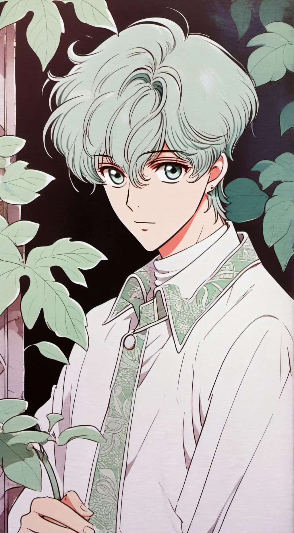 ai character: Leaf :D background