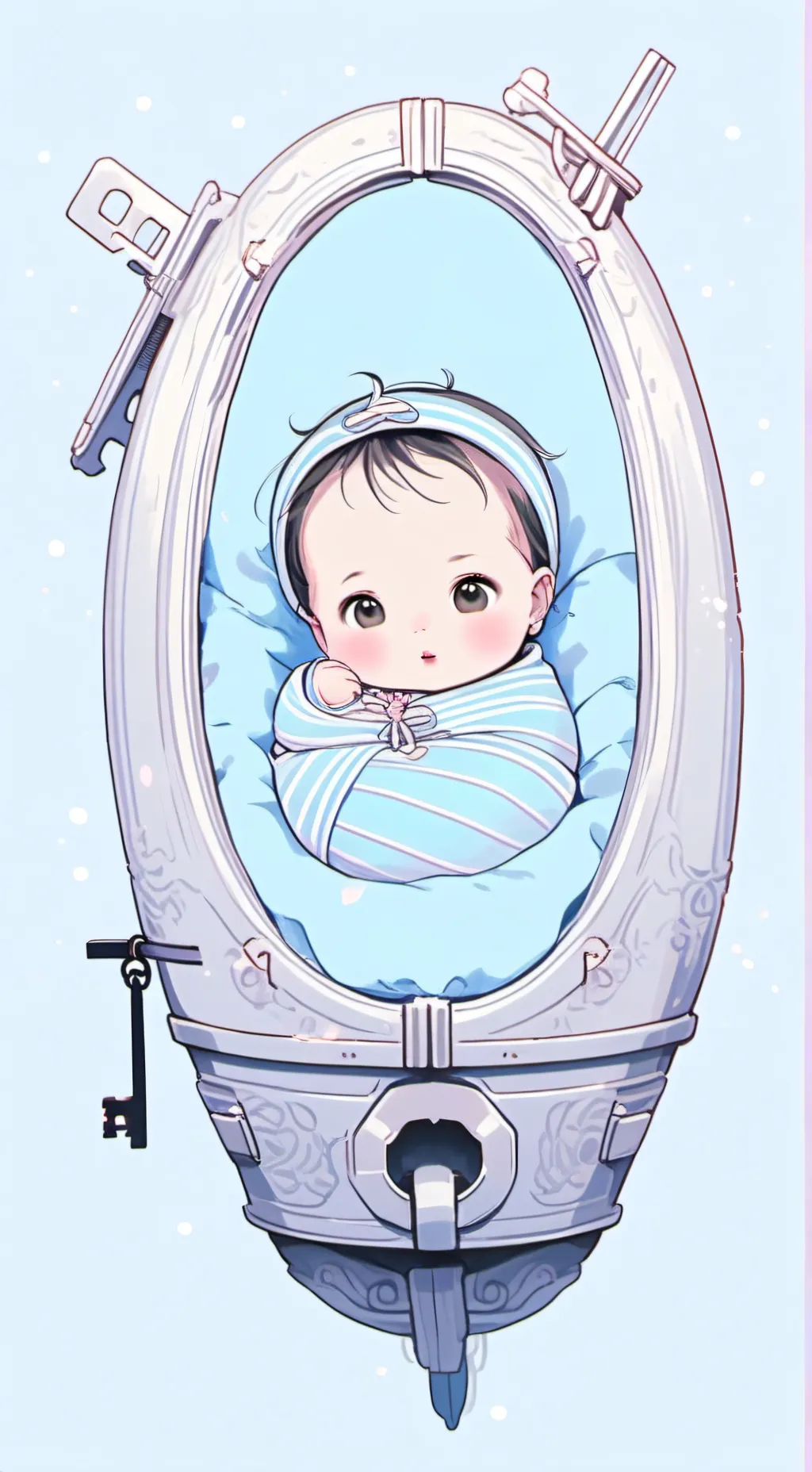 ai character: lock baby background