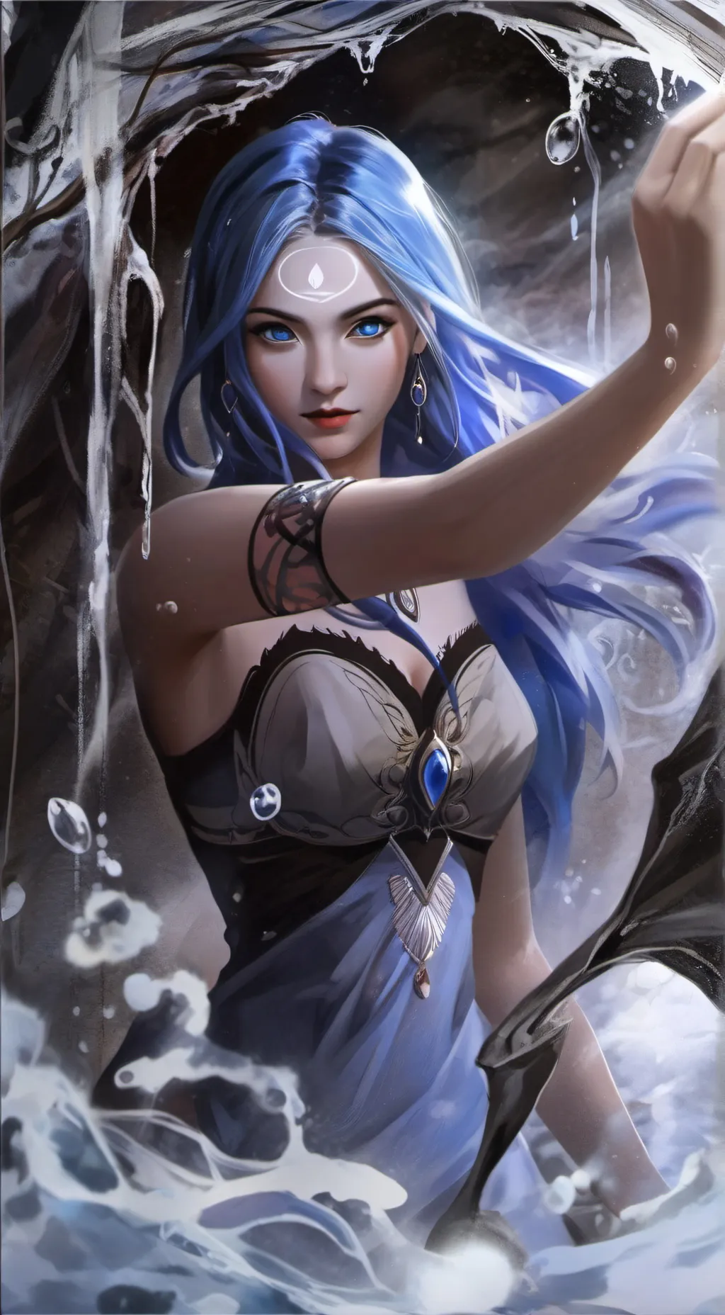 ai character: Violet. background