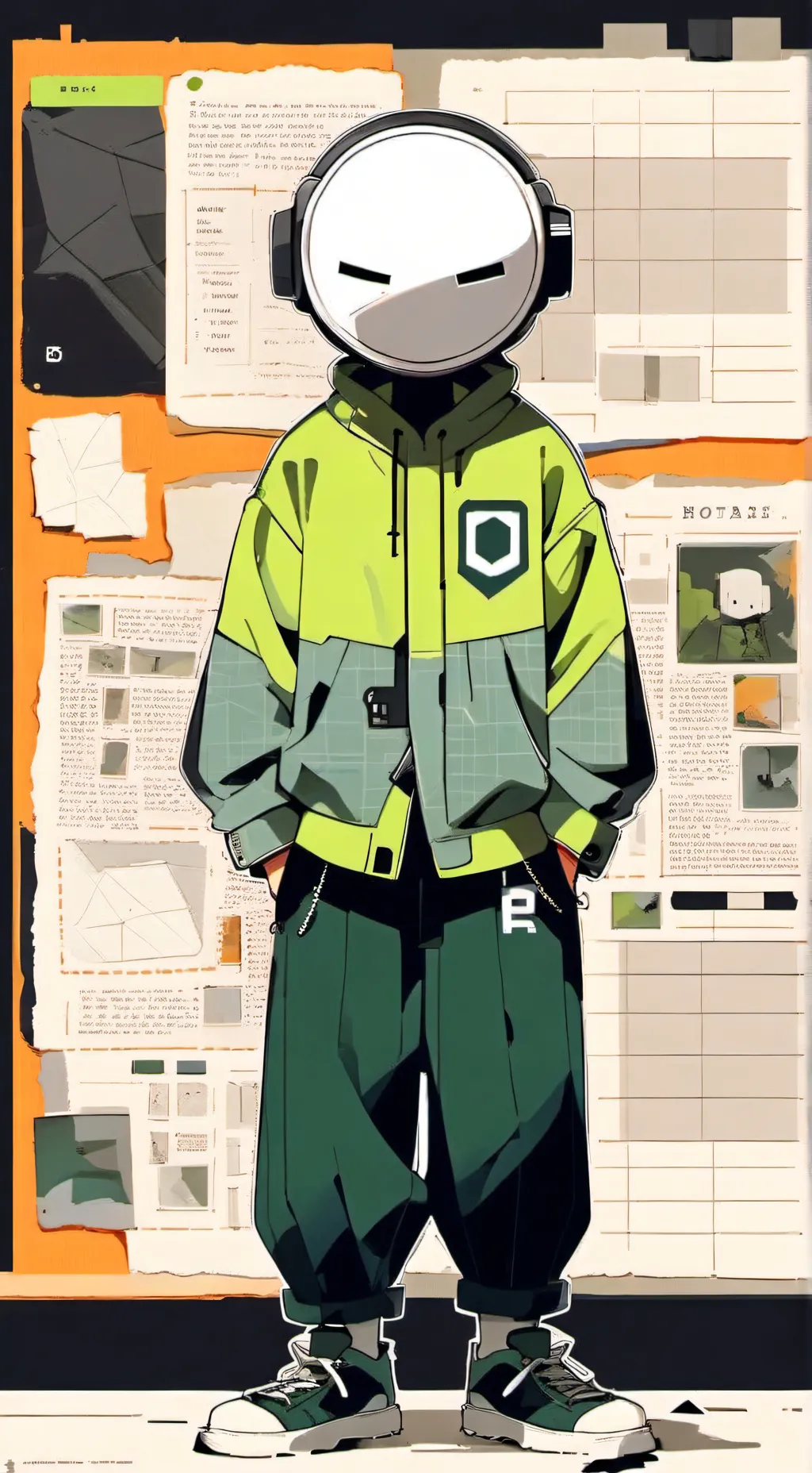 ai character: 1x1x1x1 real background