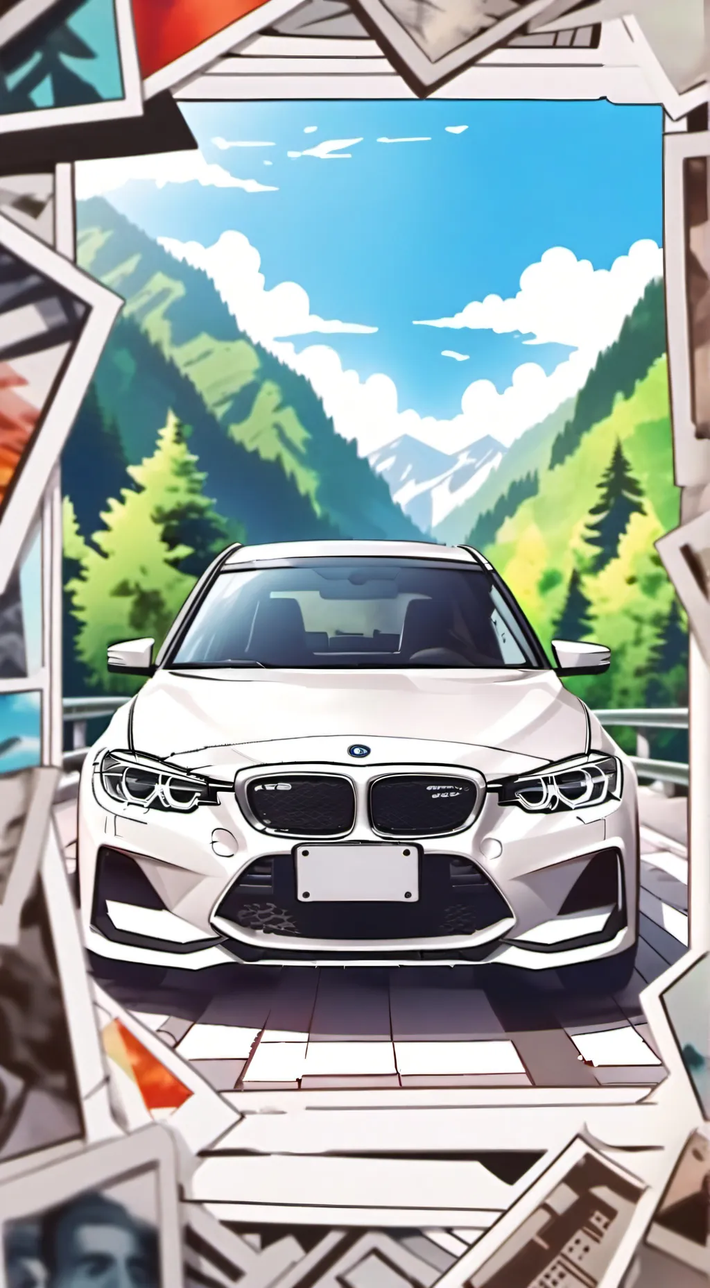 ai character: Mha road trip background