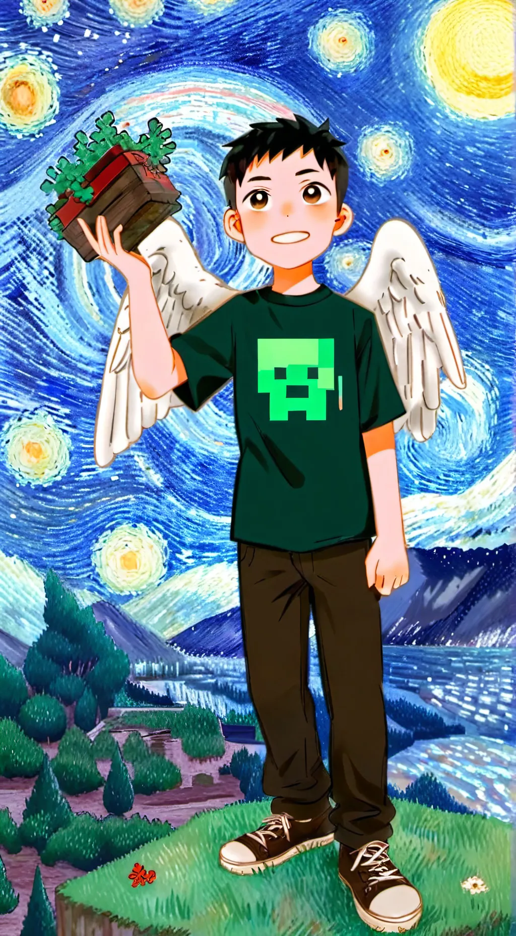 ai character: Angel background