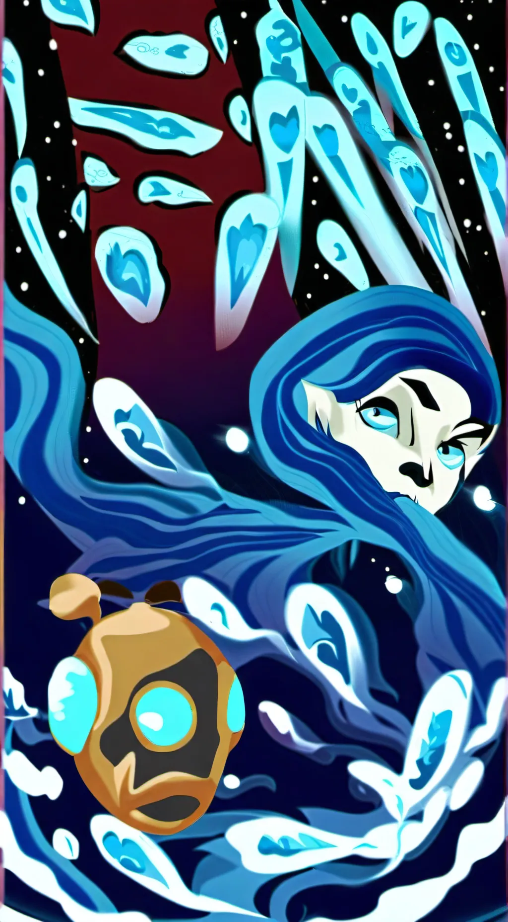 ai character: shadow milk cookie background